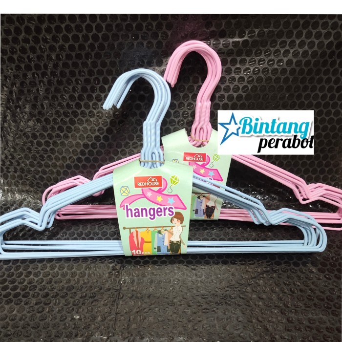 HANGER BESI - HANGER KAWAT WARNA - GANTUNGAN BAJU BESI - HANGER TEBAL