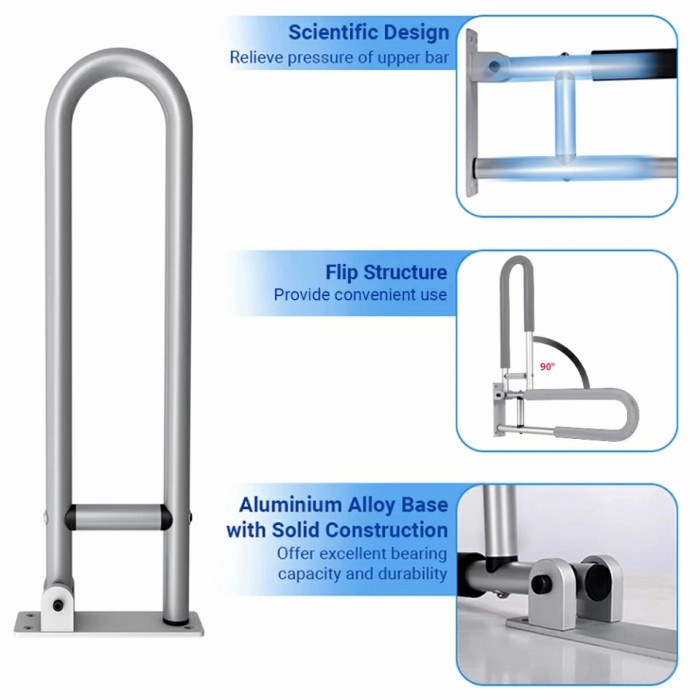 Spesial Folding Grab Bar Disability / Grab Rail Support