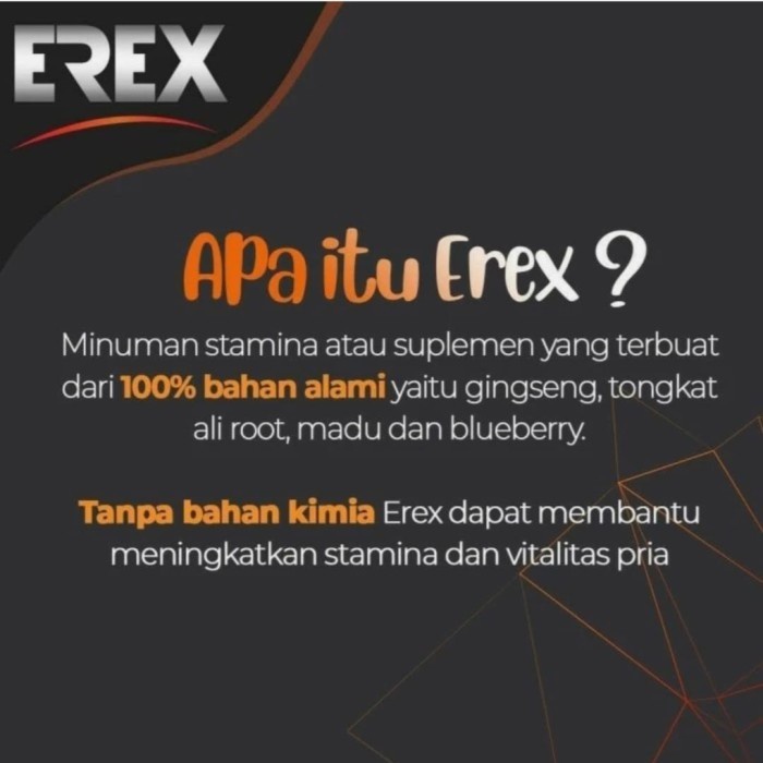 Obat Herbal Kuat Erex Asli Original Minuman Botanical Stamina Pria