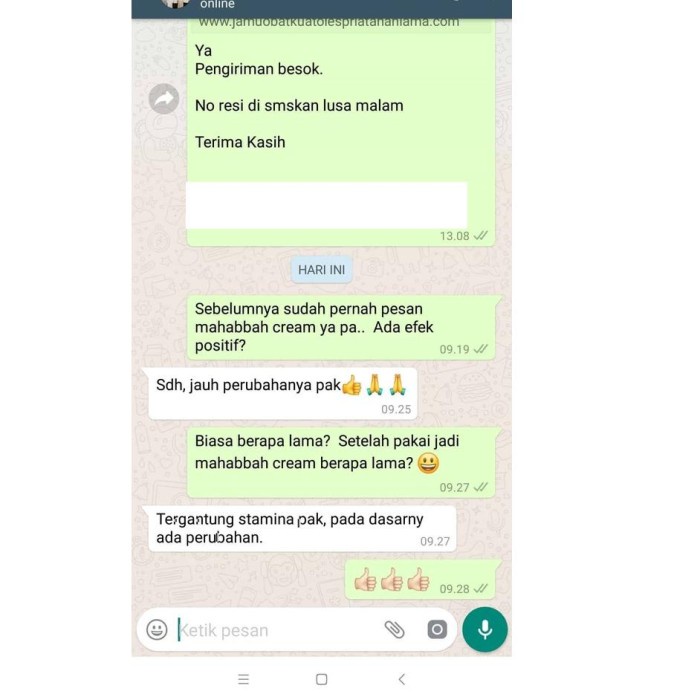 Mahabbah Cream Original Asli Mahabah Crem Obat KUAT Oles Pria Tahan