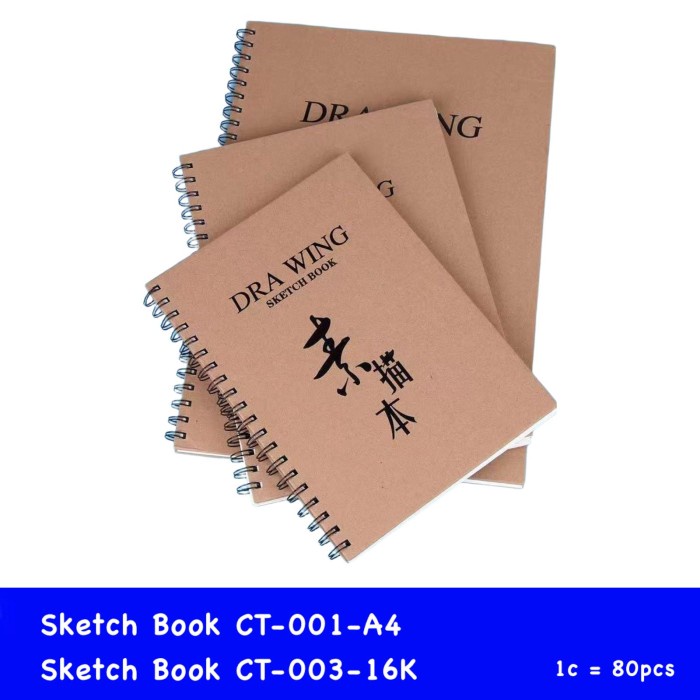 

Produk Terbaik] buku DRA WING book sketsa isi 30 lembar cover kanji jepang coklat model croquish