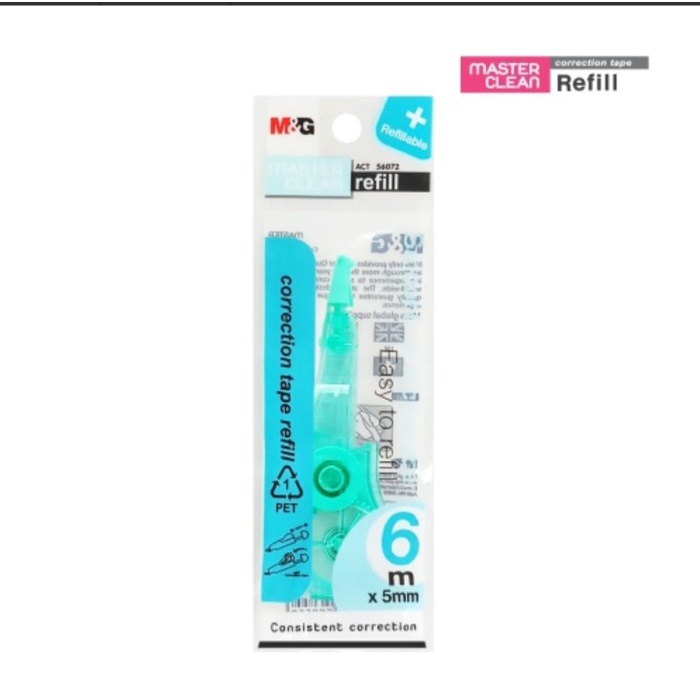 

#####] refill / isi correction tape m&g tipe master clean / gaspard et lisa panjang 6 meter satuan