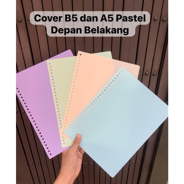 

*****] diy cover binder loose leaf B5 /A5 looseleaf pastel color TOPLA ( isi 2 lembar) bahan pvc