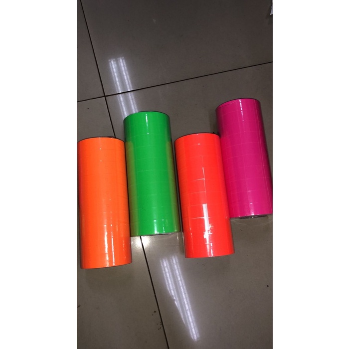 

Buruan serbu] price labeller 2 baris warna merek micro / origin label harga 2 line sticker warna (