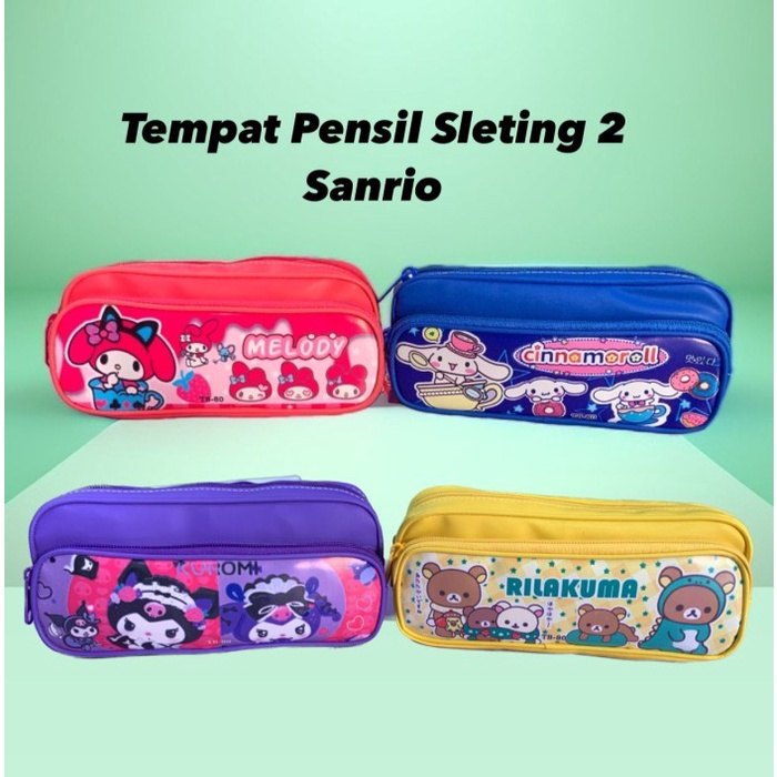 

Produk Terbaik] tempat pensil sanrio yayang sleting 2 model tidur satuan bahan tebal