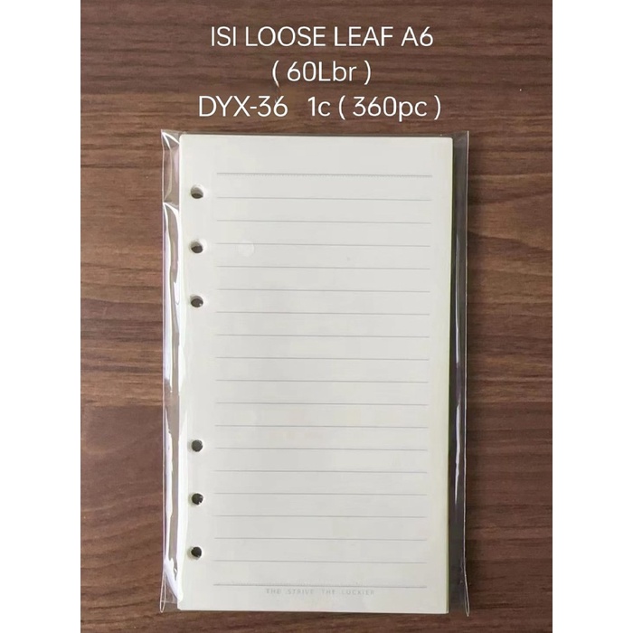 

siap kirim] isi binder looseleaf a6 wengu isi 60 lembar 6 ring warna ivory import china