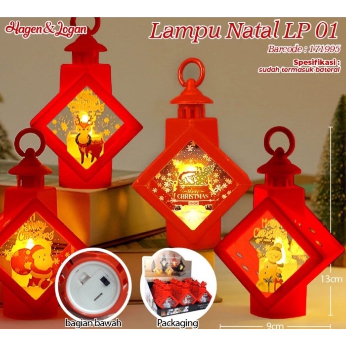 ~~~] lampion lentera natal besar ( bentuk ada 4 macam ) satuan led cristmas