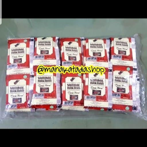 

Sambal Naknan Sachet 1 pack isi 50 sachet - sambal bawang pedas