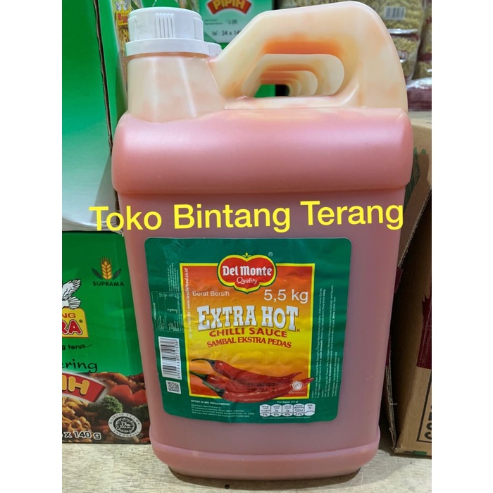 

Delmonte Sambal Extra Hot Jerigen 5,5 / 5.5 kg Del Monte Dirigen 5 kg