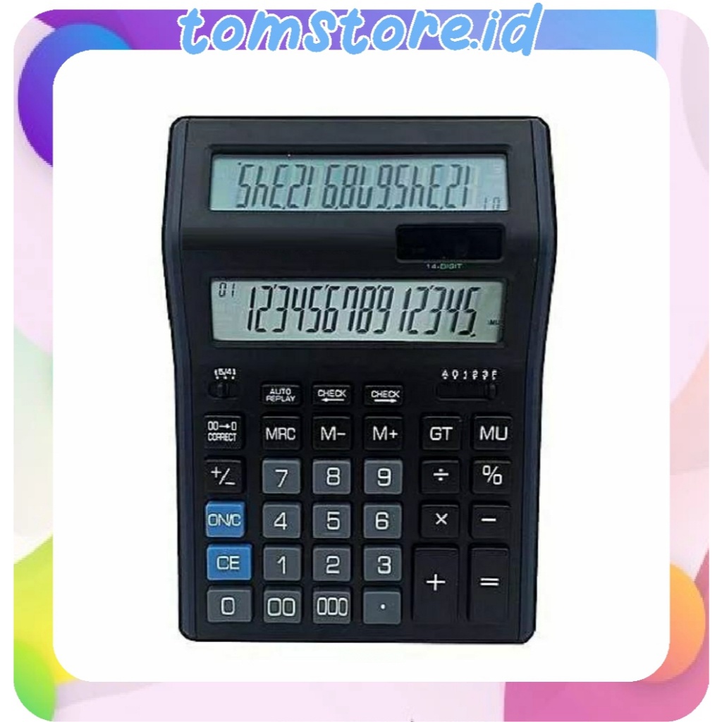 

Tomstore.Id Kalkulator 2 Layar 12 Digit Kalkulator Dagang 2 Display R1101 Dw05