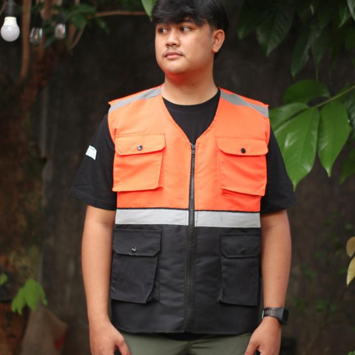 TERLARIS CREDIFOX Rompi lapangan - rompi outdoor pria - rompi proyek safety - rompi safety first -
