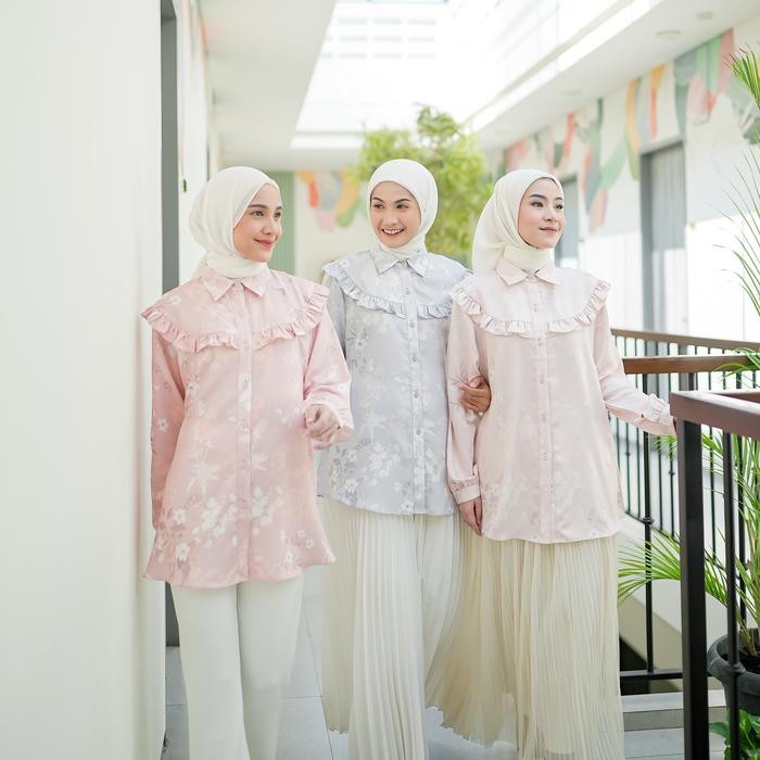 (Expert) SILKY BLOUSE BY DENOSA FASHION DIGITAL PRINT PREMIUM