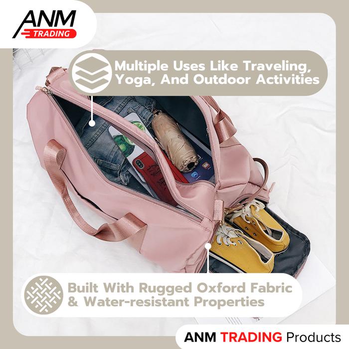 Tas Travel / Gym / Sport Bag Pria Wanita Unisex Canvas Duffel/Weekender Bag