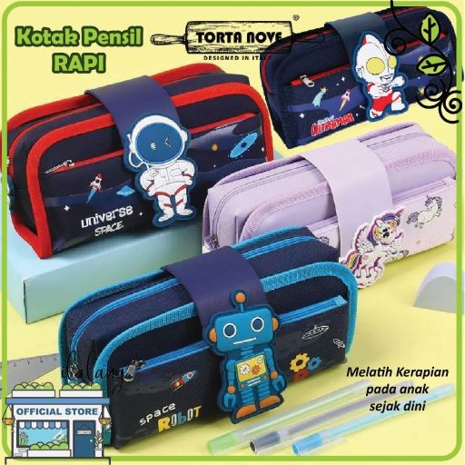 

Ready Tempat Pensil Anak Sekolah Ultraman Astronot Unicorn Kotak Pensil Kain