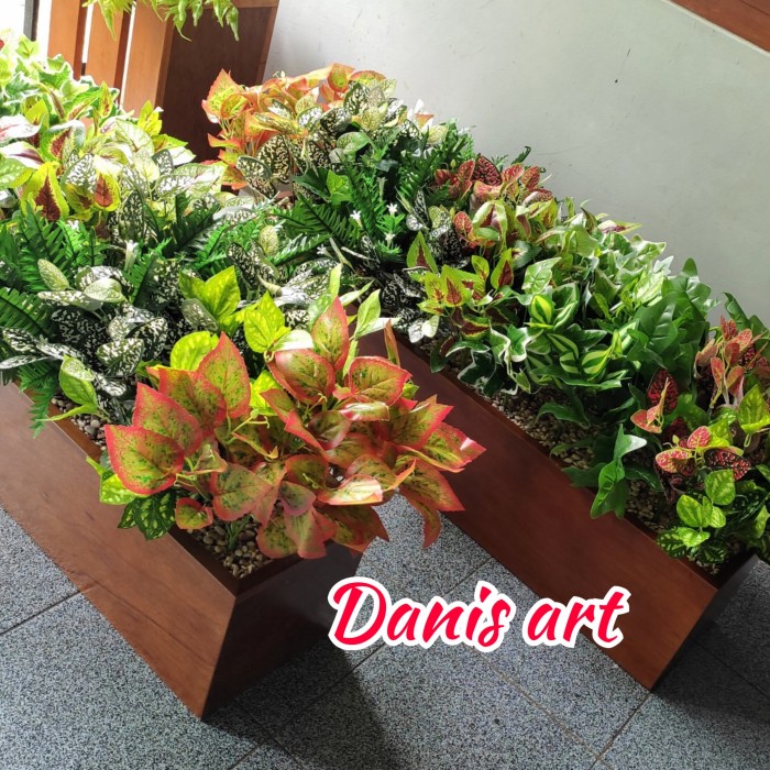 Fresh Flower Set Planter Box / Wood Planter Box / Pot Kotak Kayu Tanaman
