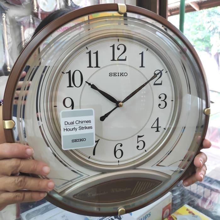 Jam Dinding SEIKO QXD215B Westminster Whittington QXD215 Brown Case