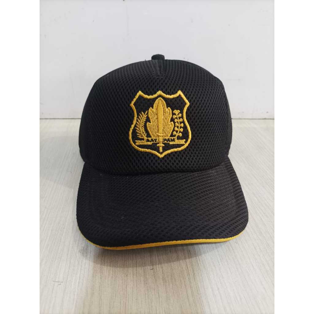 Topi Hitam Satpam Madya-Topi Satpam Jaring Madya