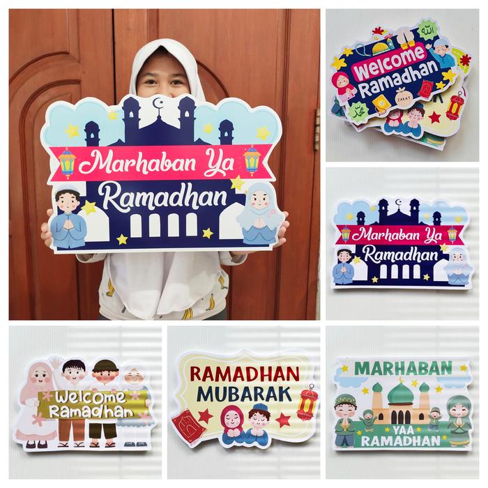 Mntb" Board Sterofoam Welcome Ramadhan Dekorasi Backdrop Atau Pawai Sekolah
