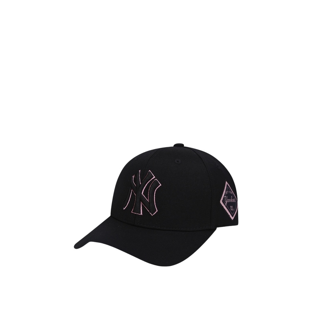 Diamond logo Patch Ball Cap - NY Yankees Black Pink