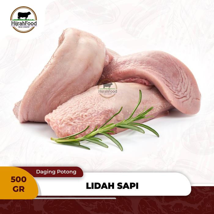 

Hijrahfood Daging Lidah Sapi Utuh Beef Tongue Tip Aus - 500 Gram