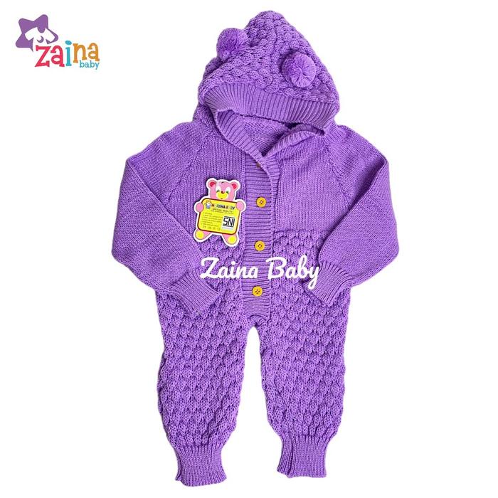 Charmi- Jumper Bayi Baju Jumper Rajut Bodysuit/Jumpsuit Bayi Baru Lahir Laki-Laki & Perempuan