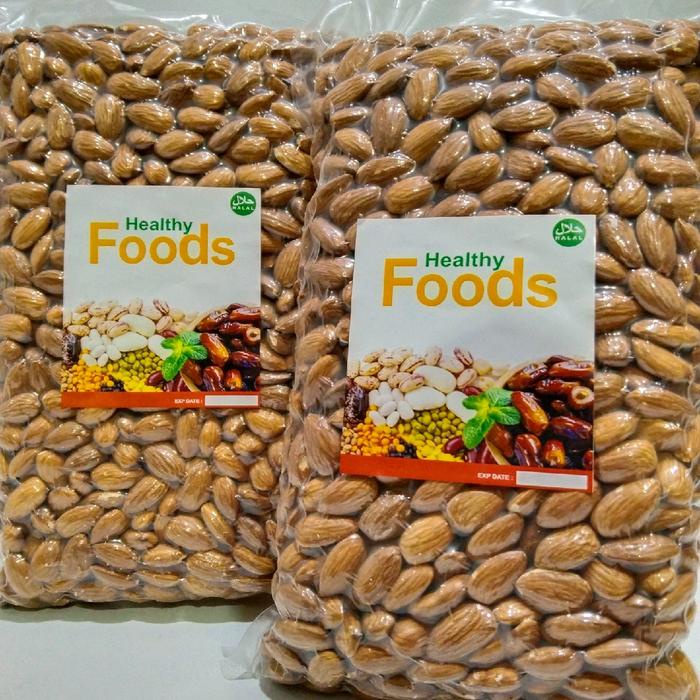 

Kuliner.Kita Kacang Almond Kupas Panggang 1 Kg Spearmint Refill Pouch