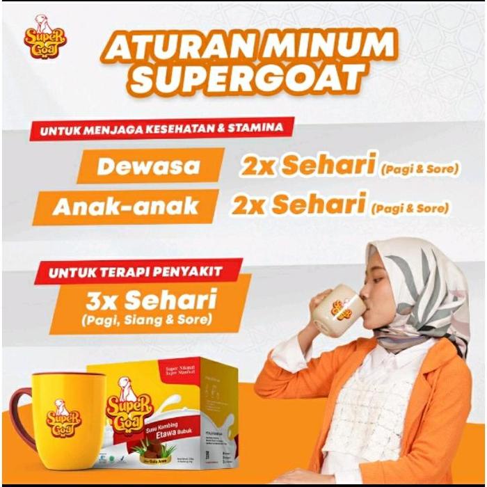

Terlaris- Supergoat Susu Etawa (2 Box) Super Goat Susu Kambing Etawa Bubuk 10 Sachet 250Gr Bpom Susu