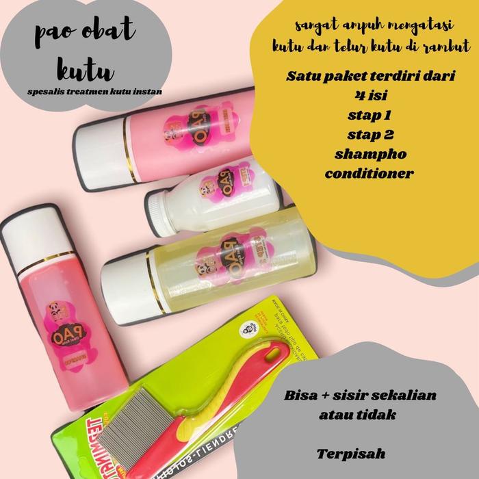 Pao obat kutu (obat kutu ) kecil (tidak antibau) Kemasan kecil Shampookutuinstan obatkutuinstan BPOM