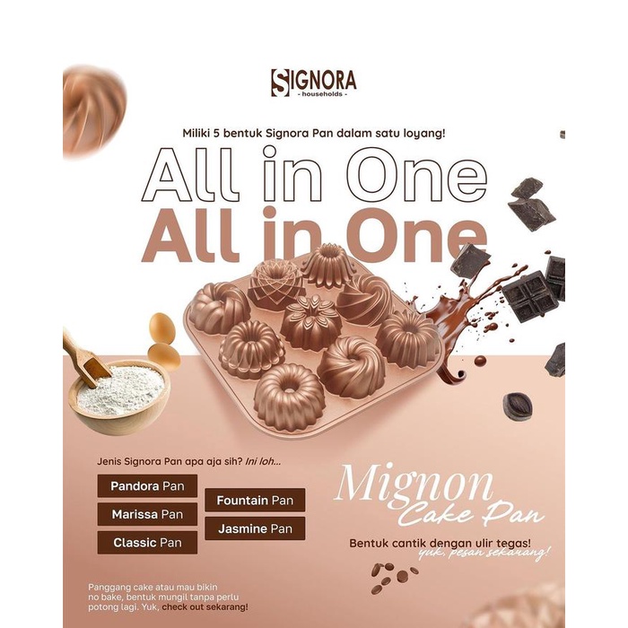 Diskon Loyang Signora Mignon Cake / Mignone Cake Pan Signora / Loyang Sultan