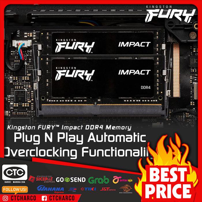 Ready Memory Kingston Fury Impact Sodimm DDR4 32GB 3200Mhz -Fury Impact 32GB