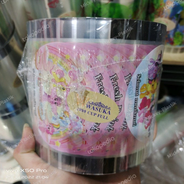 [Expert] PLASTIK LID 2000 Cup / Sealer Cup 2000 Gelas Polos Buah Kartun WASUKA