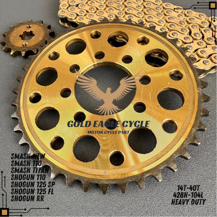 READY STOK GEAR SET GIR PAKET SMASH NEW SHOGUN 110 125 SHOGUN RR SMASH TITAN 40T READYY