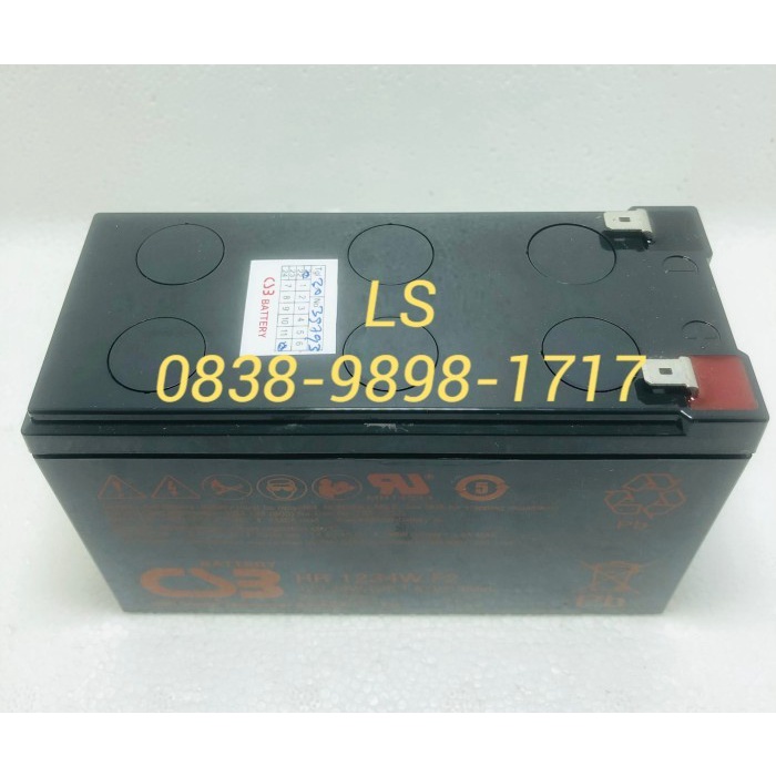 [Expert] Aki Baterai CSB Hitachi 12V 9Ah HR1234W F2 - HR 1234W UPS APC HR 1234