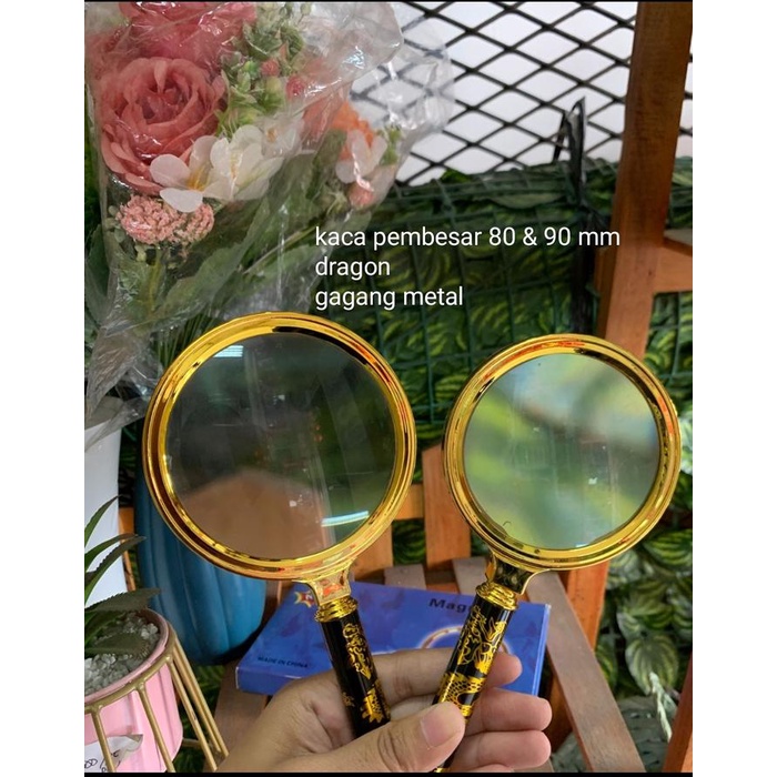 

,,,,,,,] kaca pembesar naga 8 cm atau 9 cm satuan gagang besi