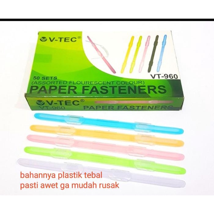 

+++++] acco paper fastener vtec vt 960 satuan plastik tebal transparan