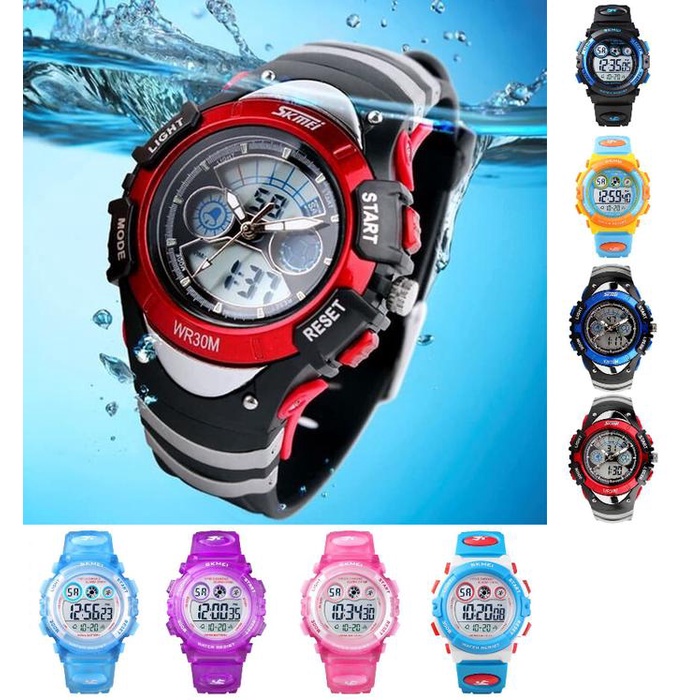 Jam Tangan Anak Led Digital Anti Air Murah + Kotak Jam