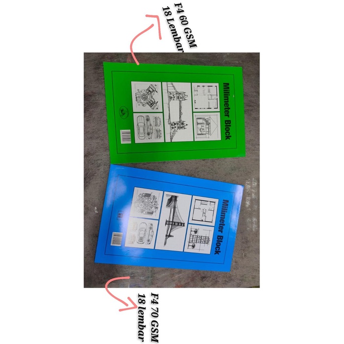 

monggo] buku milimeter blok folio motor hijau 18 lembar 60gsm