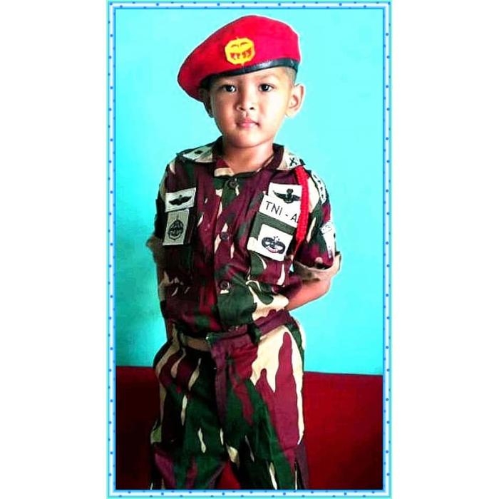 Promo Baju loreng tentara kopassus kostum pasukan khusus baret merah TNI AD