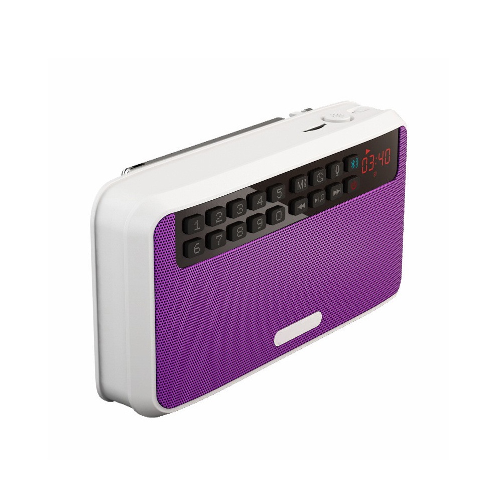 E500 Wireless Bluetooth-compatible Speaker 6W HiFi Stereo Music Player Portable Digital FM Radio LED