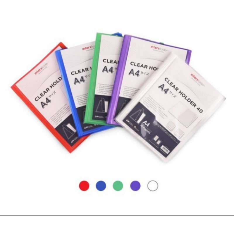

clear holder / dokumen keeper / display book A4 inter x folder 40 lembar