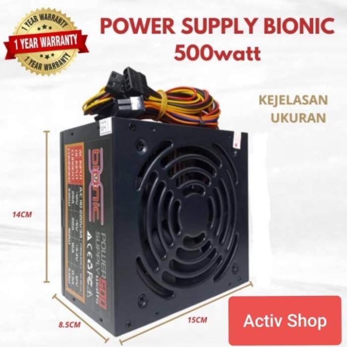 [Expert] PSU Gaming 500 Watt / Power Supply Bionic 500 Watt / PSU 500 Watt