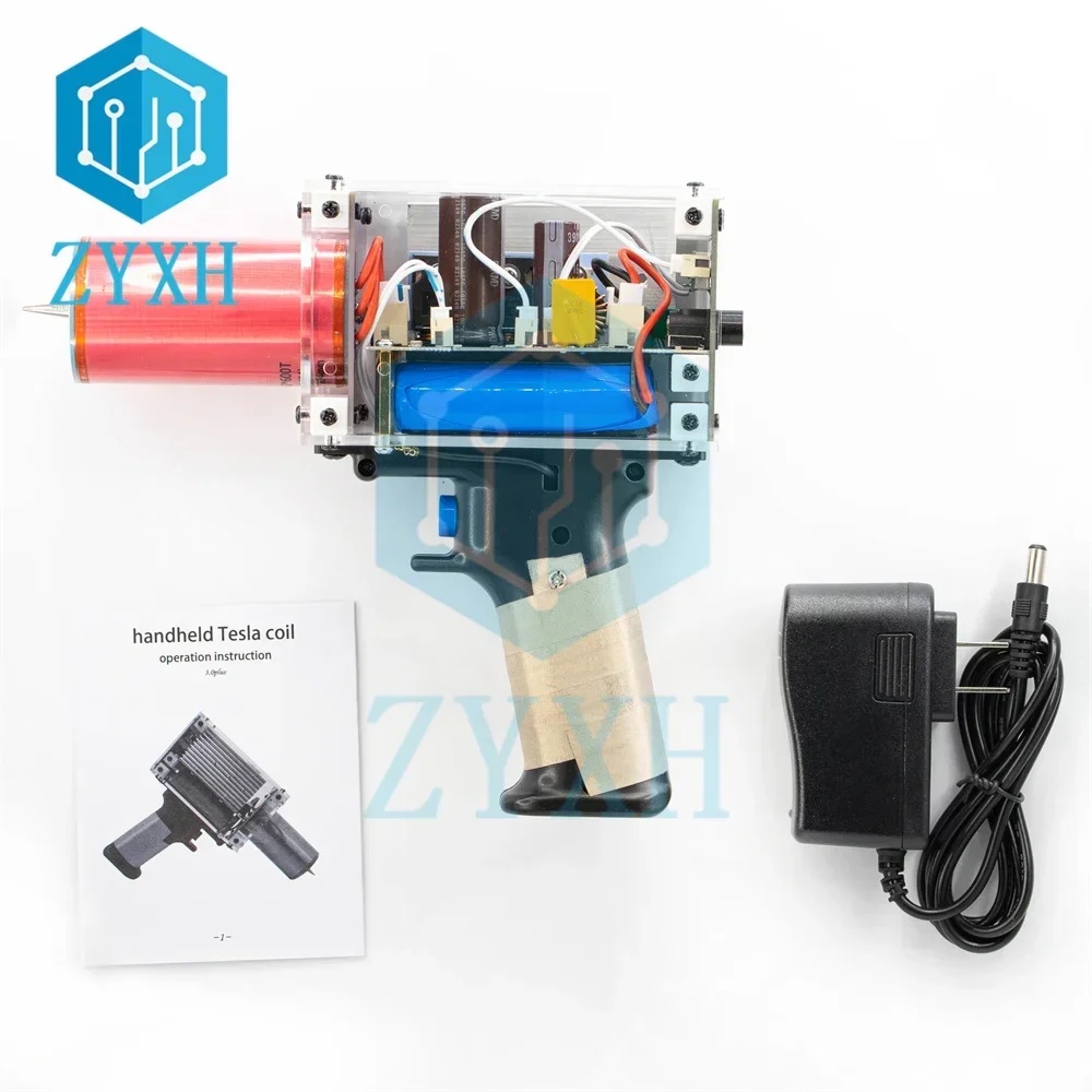 Portable Handheld Tesla Coil 13cm Electric Arc Scientific Experiment High Voltage Generator Artifici