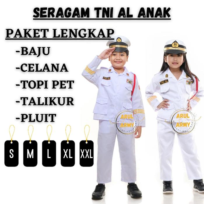 PROMO SERAGAM TNI AL ANAK TK PAUD SEKOLAH SERAGAM PDH TNI AL ANGKATAN LAUT ANAK PELAUT TNI LAUT ANAK