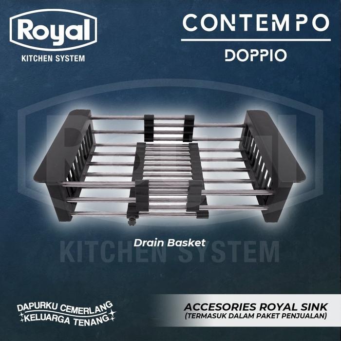 Grosir Royal Kitchen Sink Contempo Doppio Bak Cuci Piring 2 Lubang