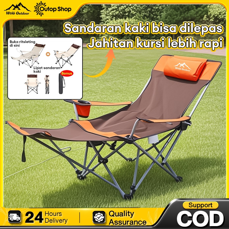 Kursi Lipat Outdoor /kursi lipat tidur /kursi lipat portable/Sandaran Kursi camping Tinggi Dengan
