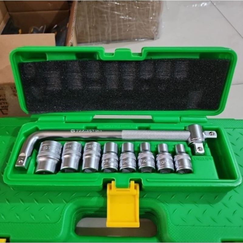 TEKIRO KUNCI SHOCK SET TEKIRO KUNCI SOK SET TEKIRO KUNCI SOCKET SET TEKIRO 10 PCS BOX PLASTIK