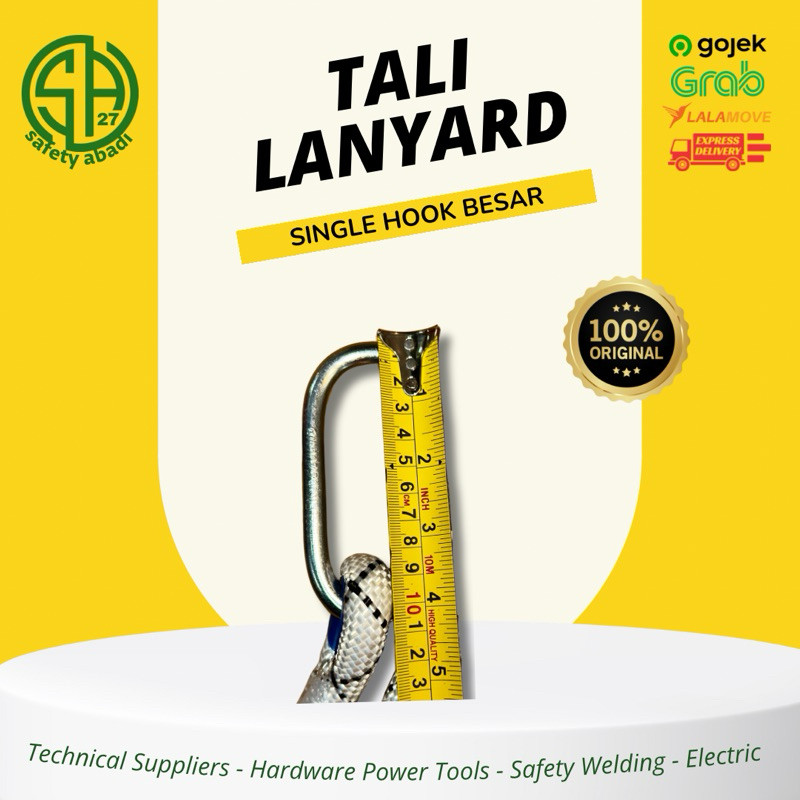 

Single BHook Besar Lanyard climbing / Tali Lanyard Body Harness Single