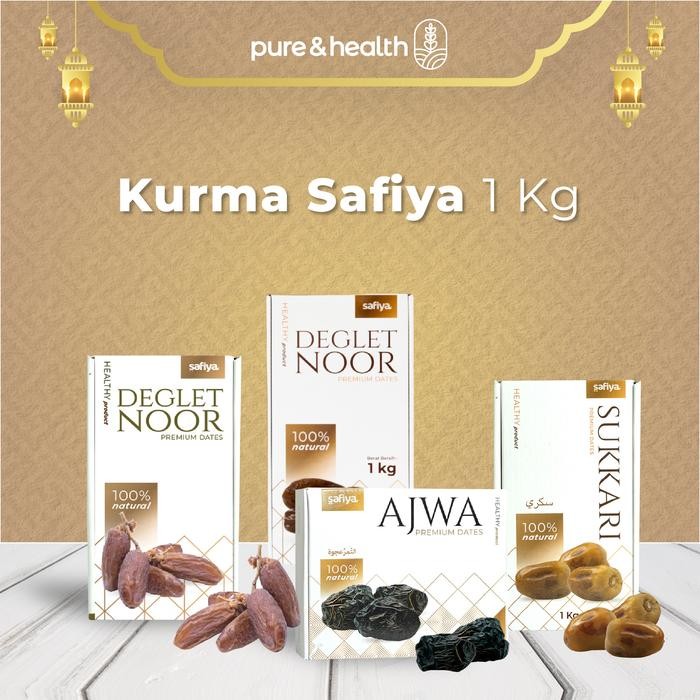 

BisaInstan- Kurma Sukari Ajwa Tunisia Tangkai Madu Safiya 1 Kg Pure Sukkari Dates