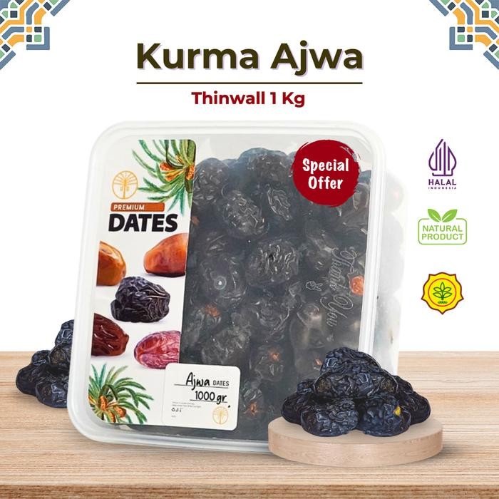 

BisaInstan- Kurma Ajwa 1 Kg Thinwall Kurma Nabi Premium Original