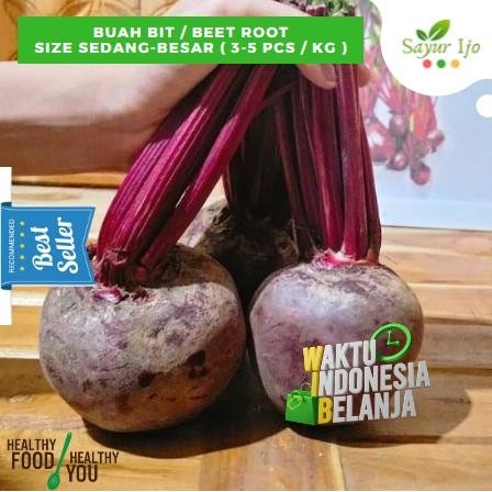 

BisaInstan- Beet Root 1 Kg Fresh Grade A Size BESAR Buah Bit Segar Sayur Organik
